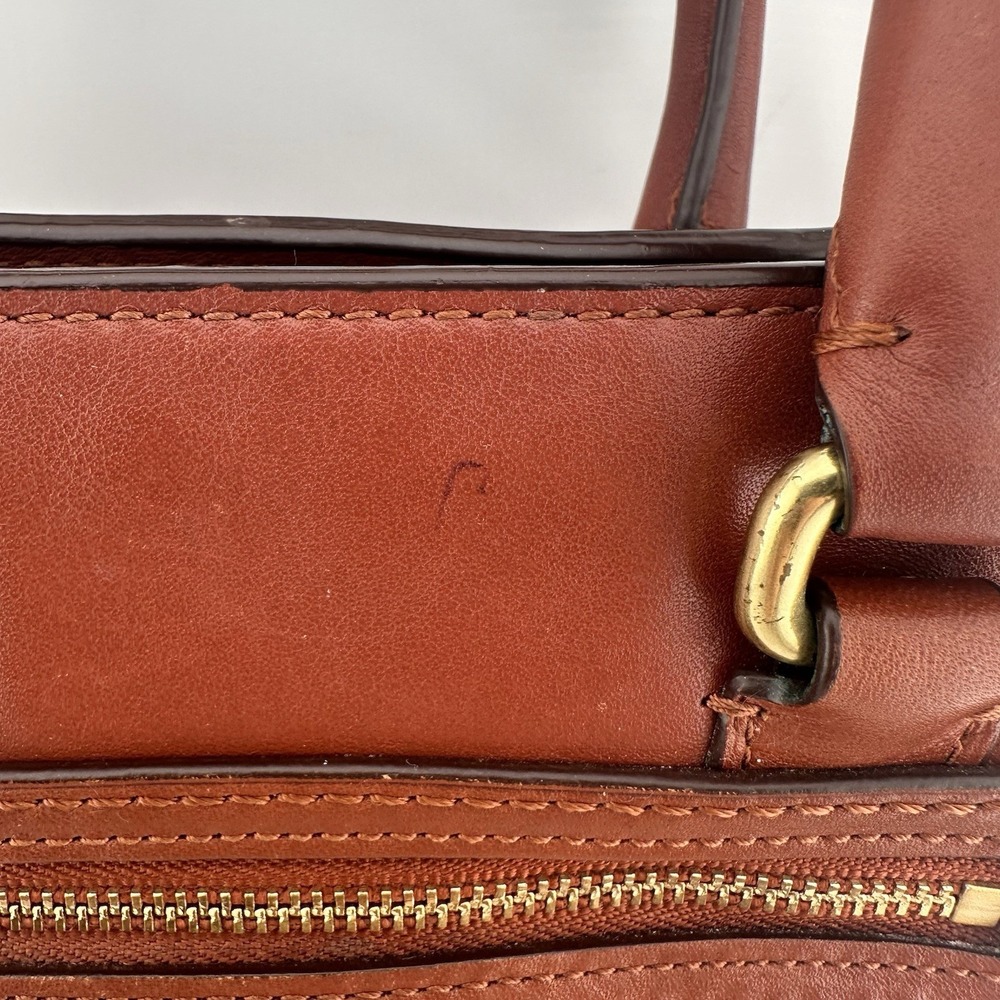 Coach Legacy Mini Tanner Satchel Cognac Shoulder Bag Tassel Classic Office - Picture 6 of 11